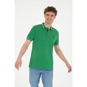 U.S. Polo Assn. Erkek Regular Fit Polo Yaka Yeşil Basic Tişört 50284639-VR054