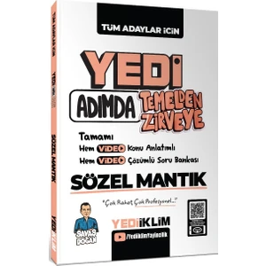 Yediiklim Yayınları Yedi Adımda Temelden Zirveye Sözel Mantık Video Konu Anlatımlı Video Çözümlü Soru Bankası - Savaş Doğan
