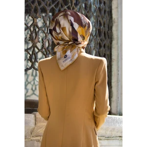 Twill Ipek Eşarp Gold/sütlü Kahve