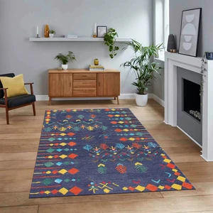Viyana Home Dijital Baskılı Kaymaz Yıkanabilir Iskandinav Desen Yolluk Salon Halısı, V-Iskandinav-24-Renkli,