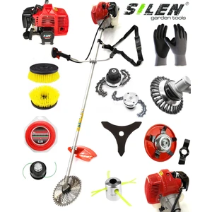 Profesyonel Benzinli 8 Başlıklı Yan Tırpan Çim Biçme Makinesi Ultra Lüks Set Ot Çalı Biçme Makinesi 3.2kw 4.6hp