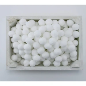 Yumuşak Keçe Peluş Ponpon 50 Adet 2 cm Beyaz