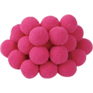 Yumuşak Keçe Koyu Pembe Yumuşak Ponpon Peluş 100 Adet 2cm