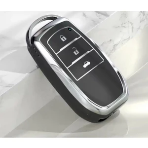 Emii Auto Spare Parts Toyota Chr C-Hr Camry Corolla Cross Prius Prado Rav4 Hilux Anahtar Kılıfı Siyah/gri