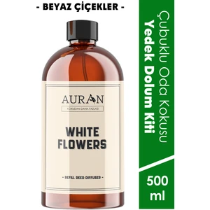 Beyaz Çiçekler Yedek Çubuklu Oda Ve Ortam Kokusu Esansı Yedek Dolum Şişe White Flowers 500ml