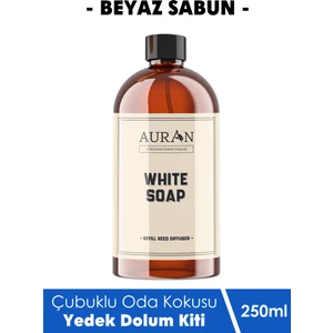 Beyaz Sabun Yedek Çubuklu Oda Ve Ortam Kokusu Esansı Yedek Dolum Şişe White Soap 250ml