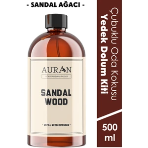 Sandal Yedek Çubuklu Oda Ve Ortam Kokusu Esansı Yedek Dolum Şişe Sandalwood 500ml
