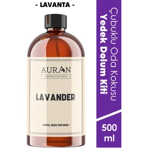 Lavanta Yedek Çubuklu Oda Ve Ortam Kokusu Esansı Yedek Dolum Şişe Lavender 500ml