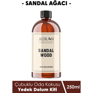 Sandal Ağacı Yedek Çubuklu Oda Ve Ortam Kokusu Esansı Yedek Dolum Şişe Sandalwood 250ml