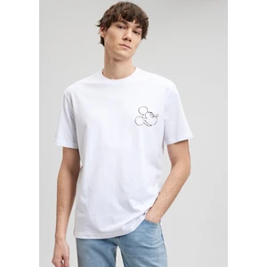 Mickey Mouse Baskılı Beyaz Tişört  0611979-620