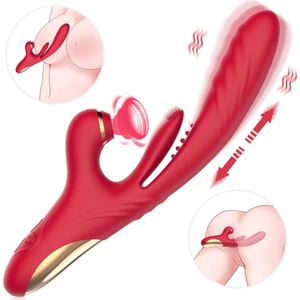 Prıme Toys Chicy Titreşimli Ileri Geri ve Aşağı Yukarı Dil Hareketli Klitoris Emişli 4 In 1 Vibratör