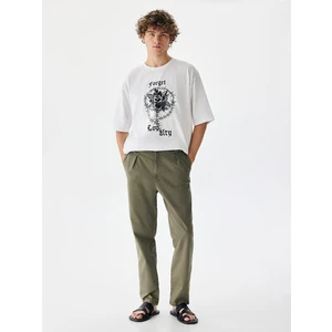 Erkek Düz Paça Regular Yeşil Pantolon
