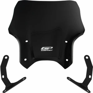 GP Kompozit Honda CB125R / CB250R 2012-2024 Uyumlu Kısa Ön Cam Siyah 33 cm