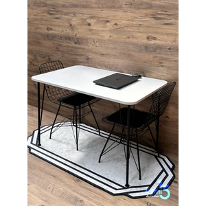 60X120 Metal Ayaklı Beyaz Mutfak Masası & Çalışma Masası