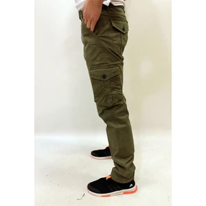 Meto1 Düz Paça Kanvas Erkek Askeri Kargo Pantolon Haki