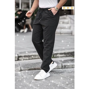3A Moda Haki Renk Erkek Yazlık Keten Karışımı Relaxed Pantolon