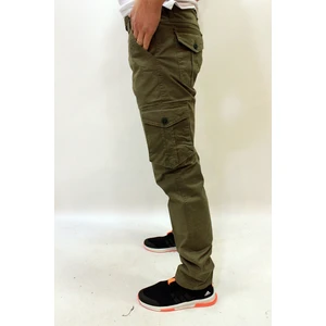 Meto1 Düz Paça Kanvas Erkek Askeri Kargo Pantolon Haki