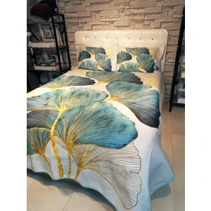 Pike Takımı Pamuklu Çift Kişilik Jakar Dokuma Yatak Örtüsü Water Flowers