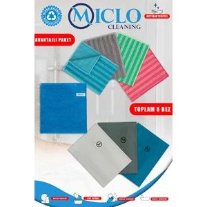 4lü Mutfak&banyo Bezi + 3lü Sihirli Cam Toz Bezi + 1 Adet Genel Temizlik Bezi 8bez Miclo-Fabrika-Cam-Toz-Mutfak-Genel-8bez