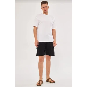3A Moda Erkek Yazlık Keten Karışımı Relaxed Kargo Şort