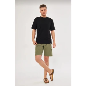 3A Moda Erkek Yazlık Keten Karışımı Relaxed Kargo Şort