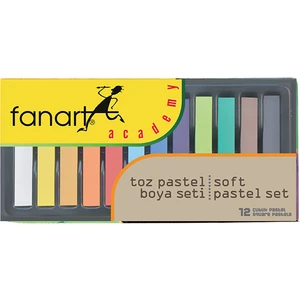 Academy Soft Pastel Toz Pastel Boya Seti 12 Renk