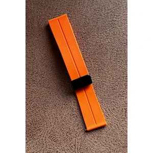 Xiaomi Watch S1 Active Uyumlu 22MM Manyetik D Mıknatıs Kordon Silikon Kayış Turuncu