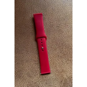 Xiaomi Watch S1 Active Uyumlu 22MM Klasik Kordon Silikon Kayış Kırmızı