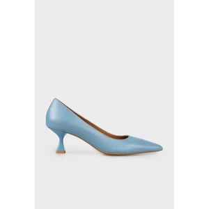 Mavi Deri Kadın Stiletto