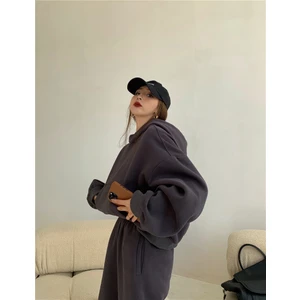 Kadın Oversize 3 Iplik Içi Şardonlu Eşofman Takımı
