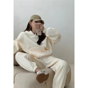 Kadın Oversize 3 Iplik Içi Şardonlu Eşofman Takımı