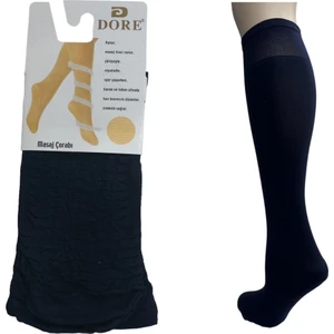 Diz Altı Kalın Ten Göstermeyen Kadın Masaj Çorap