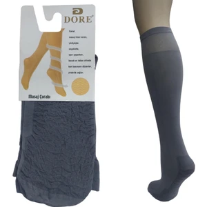 Diz Altı Kalın Ten Göstermeyen Kadın Masaj Çorap