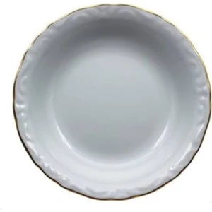 Porselen Altın Yaldız 12'li 17CM Çukur Yemek Tabak