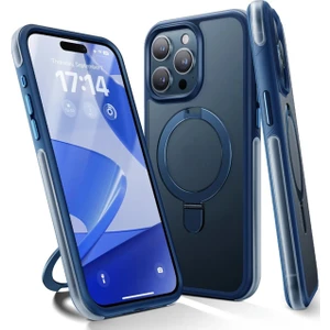 iPhone 15 Pro Max Uyumlu Kılıf Toras Airbag Şarj Özellikli Mat Standlı Magsafe Kapak