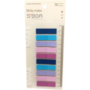 Sibga Tasarım 10 Renk 200 Yaprak Renkli Postit Sticker Yapışkanlı Not Kağıdı Post It
