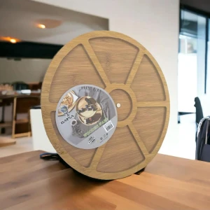 Bambu Döner Standlı Kuruyemiş Sunum Tabağı