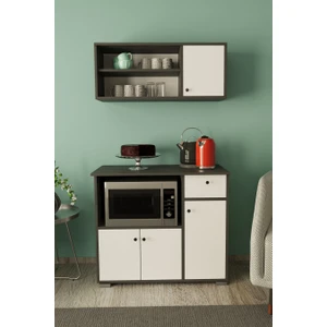 Besta 90 cm Set Altı Dolap Antrasit - Beyaz