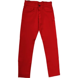Kımızı Keten Çocuk Pantolonu - 23 Nisan 29 Ekim Tören Pantolonu