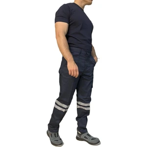 Çift Fosforlu/reflektörlü Yazlık Gabardin Iş Pantolonu