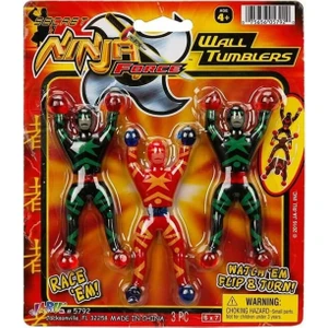 Berat Toys Berattoys Cama ve Duvara Yapışan Takla Atan 3 Lü Ninja Cama Yapışan Adam