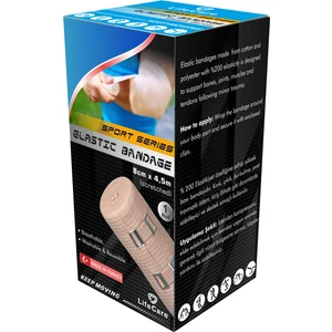 Life Care Elastik Bandaj 8 cm x 4.5 M (Gerilmiş) Ten Rengi