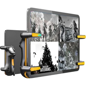 Tablet Ipad Için Pubg-Fortnite Oyun Kolu Sürekli Ateş Tetik 6 Parmak Mekanik Metal Tuş Şarjlı