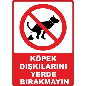 ChicArt Design Studio Köpek Dışkılarını Yerde Bırakmayın Dijital Uv Folyo Baskı Uyarı Etiket Yapıştırma Sticker 12.5X17.5