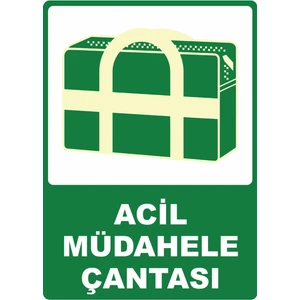 ChicArt Design Studio Acil Müdahale Çantası Dijital Uv Folyo Baskı Uyarı Etiket Yapıştırma STICKER12.5X17.5
