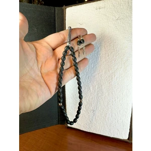 Anemore Collection Cam Tesbih Mat Siyah Renkli Arpa Kesim T-210