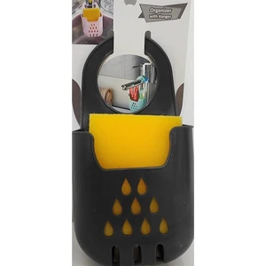 Main Shop Pratik Asılabilir Silikon Bulaşık Evye Üstü Süngerlik Düzenleyici Askılı Süngerlik Antrasit Renk