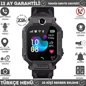 EKMEKTEKNEMQ19-2024LBS Konumlu Sım Kartlı Akıllı  Çocuk  Saati