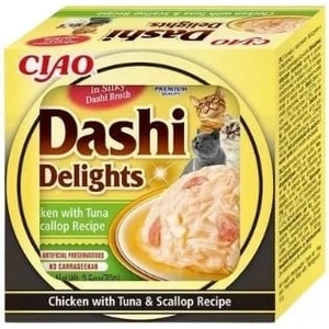 Dashi Delights Ton Balıklı Tavuklu ve Deniz Taraklı Kedi Çorbası 70 gr