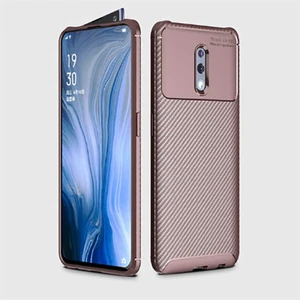 Oppo Reno Uyumlu Kılıf Karbon Dizayn, Kamera Koruyan, Esnek Special Seri
